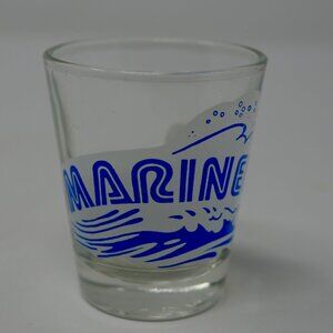 Vintage MARINELAND of Florida Waves Shot Glass Souvenir Made in Taiwan EUC